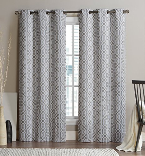 2-Pack: Alexander Energy Saving Hotel Quality Grommet Curtains - Assorted Colors (Taupe/Beige)