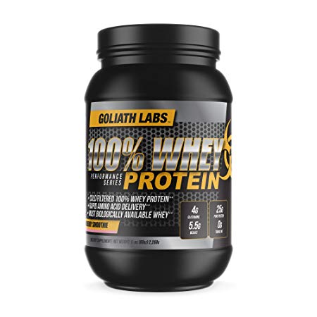 ⧫ 100% Whey Protein Powder 5 lb by Goliath Labs (Strawberry)