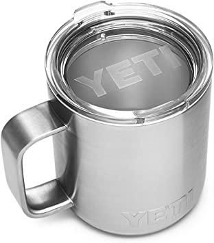 YETI Rambler 10 oz Stackable Mug, Stainless Steel, Vacuum Insulated with Standard Lid, Stainless