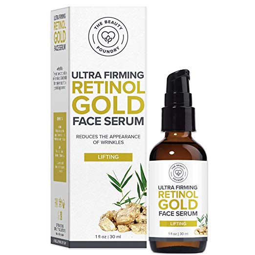 Beauty Foundry Ultra Firming, Lifting Retinol Gold Facial Serum 1oz / 30ml
