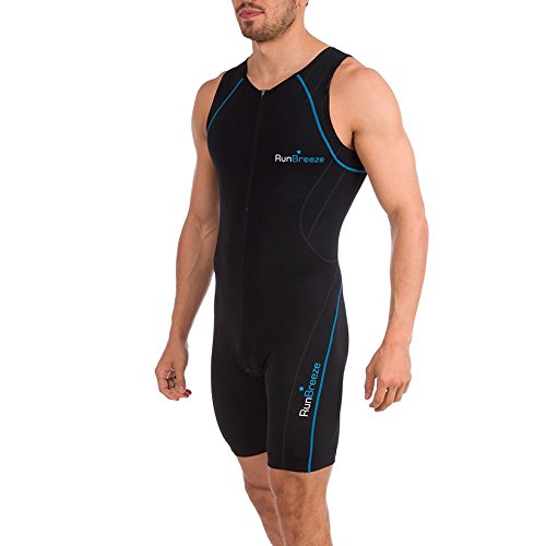 RunBreeze Men's Triathlon Suit | Premium, Padded Performance Tri Suit | Ideal for Triathlon, Duathlon, Aquathlon, Aquabike, Running, Cycling, Swimming | Compression, Quick Drying, With Pockets