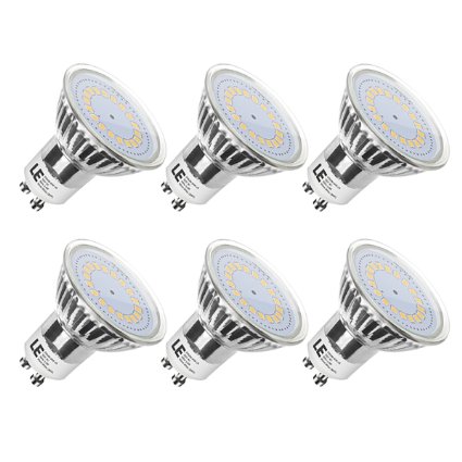 LE 3.5W MR16 GU10 LED Bulbs, 50W Halogen Bulbs Equivalent, 350lm, 120° Beam Angle,3000K Warm White, LED Light Bulbs, Pack of 6 Units