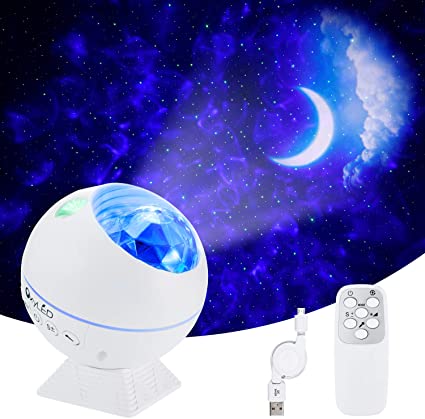 Star Projector, OxyLED Galaxy Light Projector with Moon, LED Nebula Cloud, 43 Color Effects Night Light Projector with Remote Control for Bedroom,Ceiling, Car, Gift, Valentine's Day