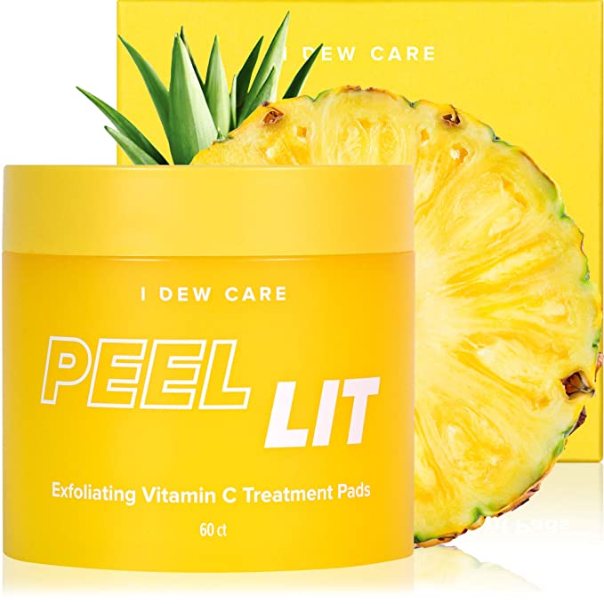 I DEW CARE Peel Lit | Exfoliating Vitamin C Treatment Pads | Korean Skincare, Vegan, Cruelty-free, Gluten-free, Paraben-free