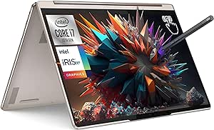 LENOVO Yoga 9i Laptop, Intel Core i7-1360P, 14" 2-in-1 2.8K OLED Touch Laptop, 16 GB DDR5 RAM, 2 TB PCIe SSD, Intel Iris Xe Graphics, Backlit Keyboard, Windows 11 Home, Oatmeal