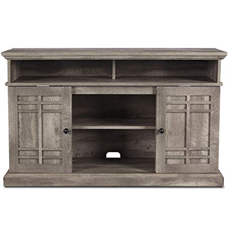Belleze 48 Inch Wood Television Stand Console with Media Shelves, Ashland Pine