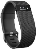 Fitbit Charge HR Wireless Activity Wristband Black Large