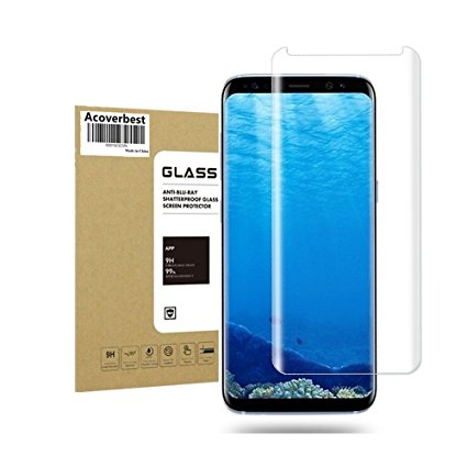 Galaxy S8 Plus Tempered Glass Screen Protector , Acoverbest Screen Protector [9H Hardness] [HD Anti-Fingerprint] [ Bubble Free] [Scratch Proof]Screen Protector for Samsung Galaxy S8 Plus Clear