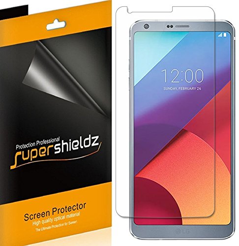 LG G6 Screen Protector, [6-Pack] Supershieldz Anti-Bubble High Definition (HD) Clear Shield   Lifetime Replacements Warranty- Retail Packaging