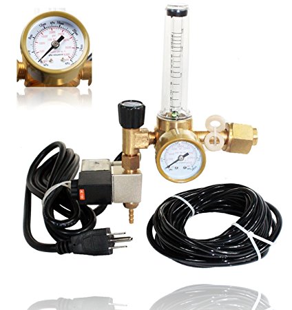 SPL Co2 Regulator Emitter System with Solenoid Valve Accurate and Easy to Adjust Flow Meter Made of High Quality Brass - Shorten up and Double Your Time for Harvesting!