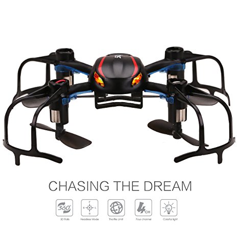 DEERC X902 Black Spider Mini RC Quadcopter Drone with 3D Flip 2.4Ghz 6-Axis Gyro for Beginner,With Bonus 3600mAh Power Bank To Increase the Flight time(90 min)