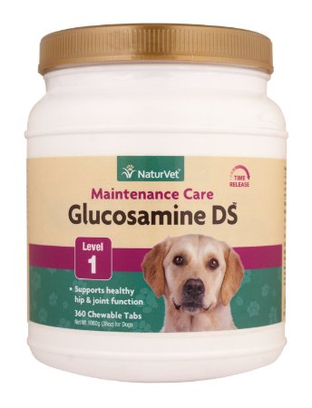 Naturvet 360 Count Glucosamine- Ds (Double Strength) - Dog Health Care, Joint and Hip
