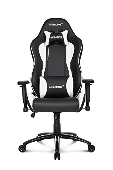 AKRacing Nitro Series Premium Gaming Chair with High Backrest, Recliner, Swivel, Tilt, Rocker and Seat Height Adjustment Mechanisms with 5/10 warranty White