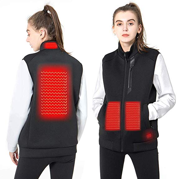 DEKINMAX Women's Heated Vest Lightweight Slim Fit Insulated USB Electric Heating Winter Vest (Power Bank not Included)