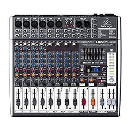 Behringer Xenyx X1222USB Premium 16-Input 2/2-Bus Mixer with XENYX Mic Preamps & Compressors