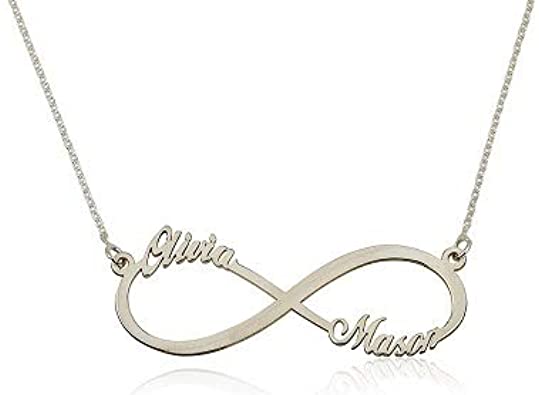 Infinity Name Necklace - Custom Made with Any Two Names- 925 Sterling Silver