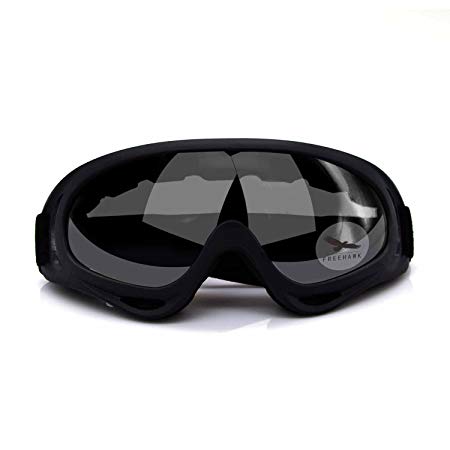 Freehawk Adjustable UV Protective Outdoor Glasses Motorcycle Goggles Protective Combat Goggles Military Sunglasses Outdoor Tactical Goggles to Prevent Particulates in Grey Lens