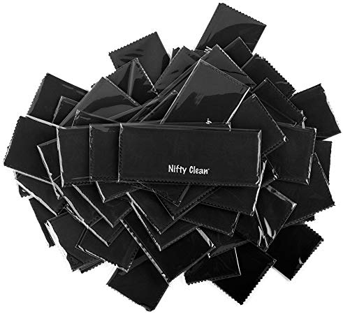 Pack of 50 - Nifty Clean Reusable Microfiber Cloth, Black