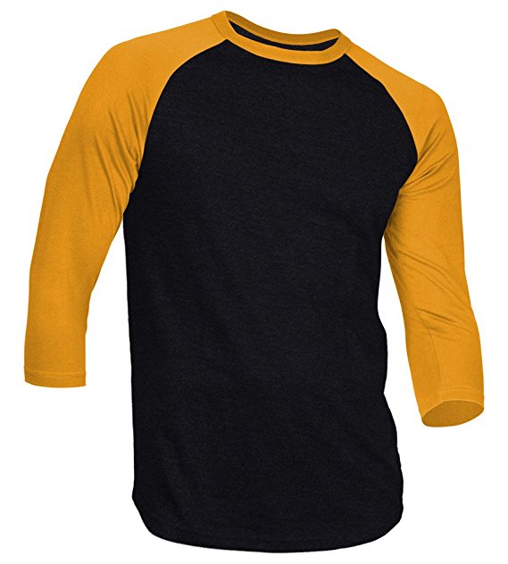 Dream USA Men's Casual 3/4 Sleeve Baseball Tshirt Raglan Jersey Shirt