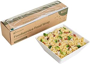 Restaurantware Basic Nature 18" x 2000' Food Wrap 1 Microwavable Cling Wrap - With Built-in Slide Cutter Freezable Clear Plastic Kitchen Food Wrap Durable For Restaurant Cafes And Delis