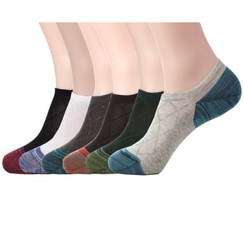 Habiter Mesh Cotton Mens Socks, No Show Socks for Mens Low Cut Socks, 6 Pairs
