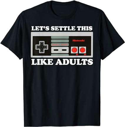 Nintendo NES Controller Let's Settle This Graphic T-Shirt