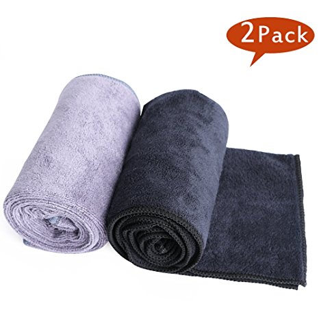 JOLITCHION Microfiber Towels for Travel,Beach,Yoga,Golf,Camping,and Swimming,Outdoor Gym Towel,2-pack Quick Drying Travel Towel Set Mash Bag and 1 FREE Drawstring Backpack Bag