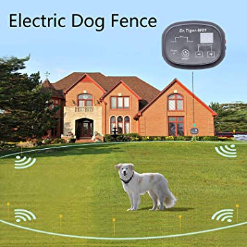 DrTiger 2 Receiver Electric Dog Fence, Dog Containment System, Collar Send Beeps and Shock Correction
