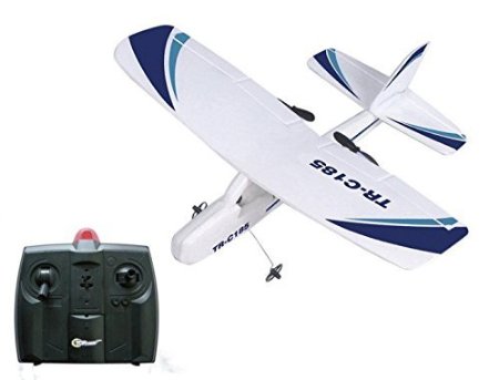 Top Race Cessna C185 Electric 2 Ch Infrared Remote Control RC Airplane, Ready to Fly (Colors Vary)