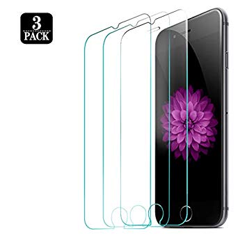 [3-Pack] Tempered Glass Screen Protector Compatible for iPhone 8Plus, 7Plus, 6Plus，Anti-Fingerprint,Anti-Scratch，9H Hardness，HD，5.5-Inch，Screen Protector Compatible for iPhone 8Plus, 7Plus,6Plus