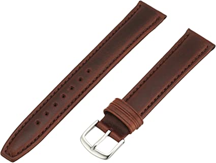 Hadley-Roma Men's MSM881XA-160 16-mm Black Oil-Tan Leather Watch Strap