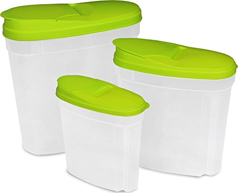 Food Container (Green, 3-Pack) - BPA Free, Reusable, Environment Friendly, Multipurpose Use for Home Kitchen or Restaurant - by Utopia Kitchen