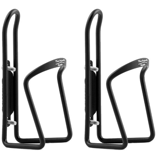The Friendly Swede Alloy Bicycle Water Bottle Holder Cage (2 Pack)