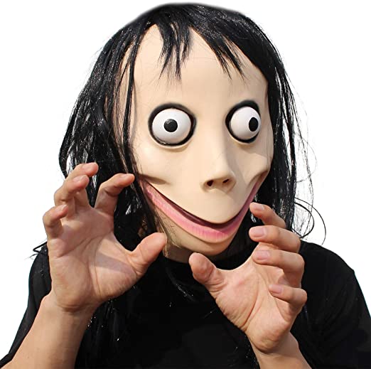 PartyHop Halloween Party Momo Scary Latex Full Head Mask