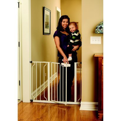 Regalo Easy Step Walk Thru Gate, White, Fits spaces between 29" and 39" Wide (2-Pack)