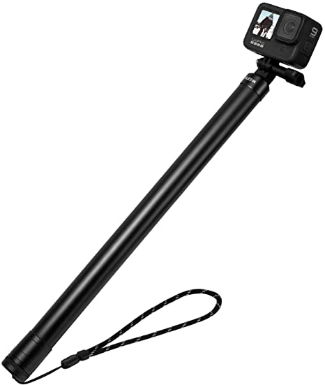TELESIN 106" Ultra Long Selfie Stick (Upgraded 2.7 Meters) for GoPro Hero 9 8 7 6 5 4 3 , Insta 360 One R One X, DJI Osmo Action, Extendable at 6 Lengths Carbon Fiber Lightweight Pole Monopod