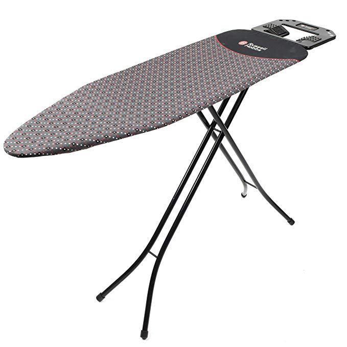 Russell Hobbs LA043153BLK Adjustable Ironing Board with Jumbo Iron Rest, 122 x 38 cm, Black