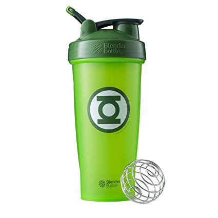 BlenderBottle Justice League Superhero Classic 28-Ounce Shaker Bottle, Green Lantern