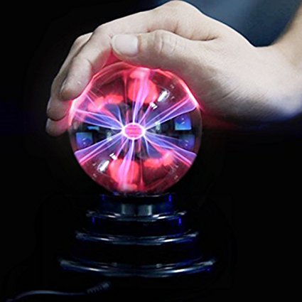 Plasma Ball Light, SOLMORE 3 Inch USB Globe Plasma Ball Lamp Light [Touch Sensitive] Sphere Lightning Magic Crystal Lamp Globe Desktop Kids Child Party Decorative Plasma Light