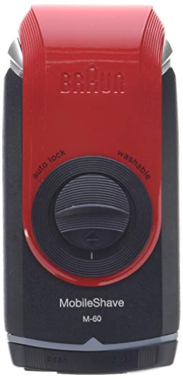 Braun Mobile Pocket Shaver M60 Red, 3.2 Ounce
