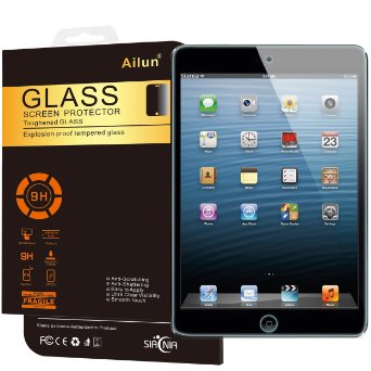 iPad Mini 4 Screen Protector,by Ailun,Tempered Glass,9H Hardness,2.5D Curved Edge,Ultra Clear Transparency,Bubble Free,Anti-Scratches,Fingerprints&Oil Stains Coating,Case Friendly