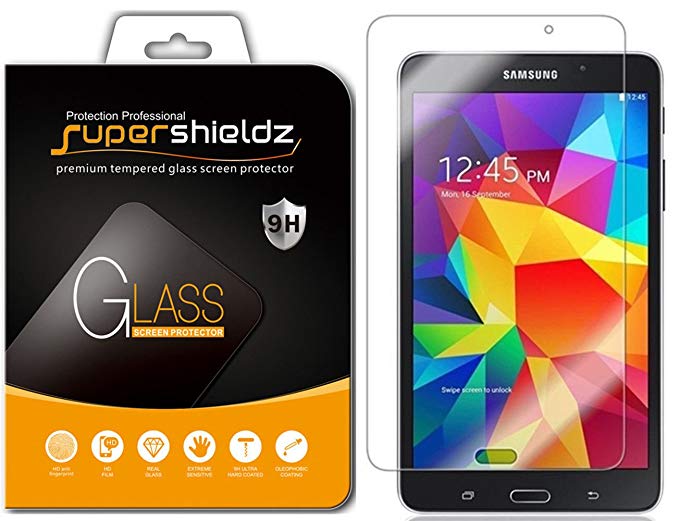 Supershieldz for Samsung Galaxy Tab 4 7.0 Tempered Glass Screen Protector, Anti-Scratch, Anti-Fingerprint, Bubble Free, Lifetime Replacement Warranty