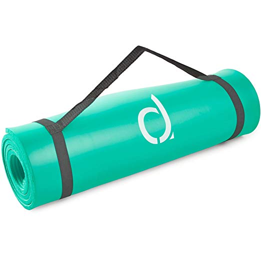 Andrew James Yoga Mat | Non Slip Thick Cushioned Exercise Mat with Carry Handle Strap | Latex Free and Perfect for Home Gym Fitness and Gymnastics