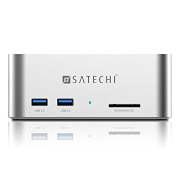 Satechi® Aluminum USB 3.0 SATA III HDD / SSD Docking Station with 2-Port Hub and SD Card Reader