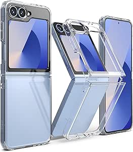 Ringke Fusion [Precise Cutouts for Camera Lenses] Compatible with Samsung Galaxy Z Flip 6 Case, Transparent Phone Cover for Women, Men, Shockproof Bumper - Clear