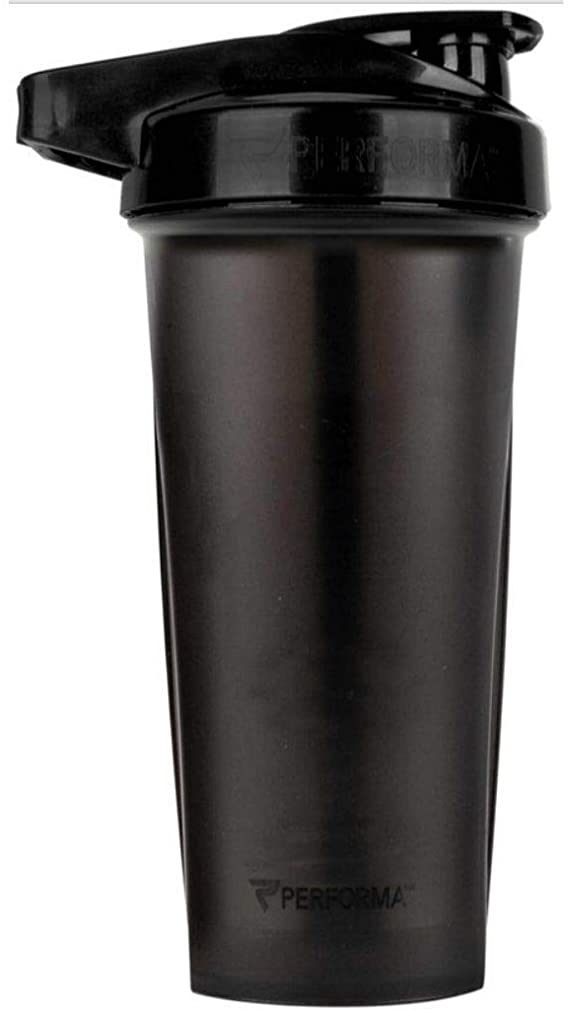 PERFORMA ACTIV 48oz Shaker (Black) - The BIGGEST Shaker Bottle on the Planet! Best Leak Free Bottle with ActionRod Mixing Technology for Your Sports & Fitness Needs! Shatter Proof & Dishwasher Safe!