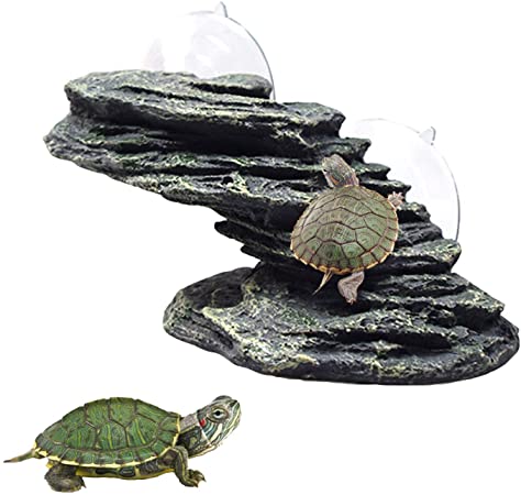 kathson Turtle Basking Platform Tortoise Docks Aquarium Landscape Decorative for Aquatic Turtles, Frogs, Newts, Salamanders, Reptiles