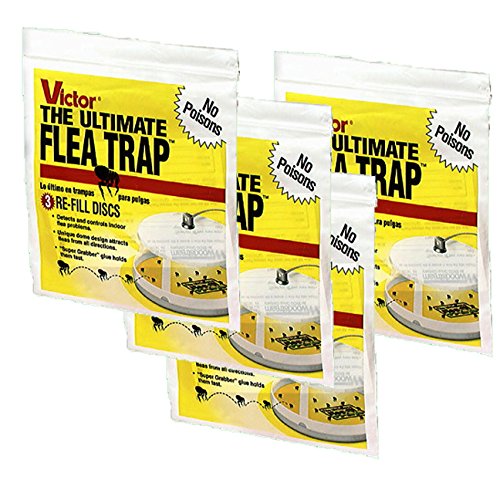 Victor M231 Flea Trap Refill 4 Packs of 3 (12 Refills Total) Includes The SJ pest Guide eBook