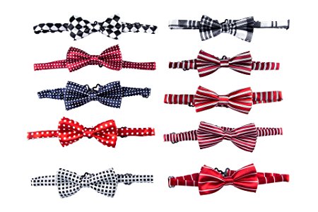 Mimibox Dog/Cat/Baby Boy Bow Ties-10pcs Adjustable Neck Multiple Color for Wedding Party Grooming Accessories Cute Dog Bows Collars