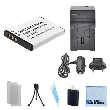 LI-70B Rechargeable Battery for Olympus DSLR Cameras & Battery Charger   eCostConnection Complete Starter Kit